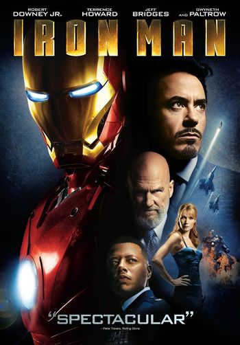 Iron Man DVD cover Movie 2008 Starring Robert Downey Jr Tony Stark 